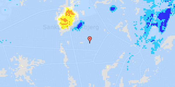 Ekstrem regn på Vestergade 6F, 1. tv