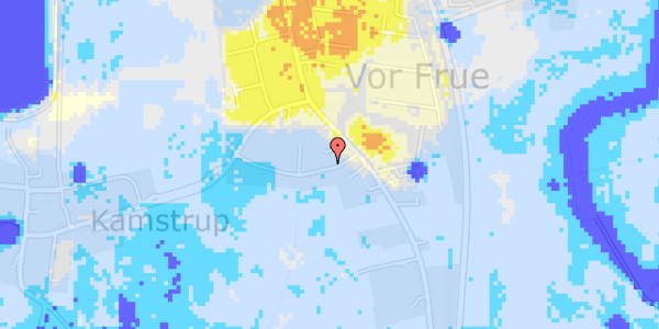 Ekstrem regn på Vor Frue Kirkevej 2