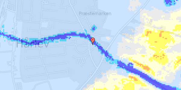 Ekstrem regn på Hårlev Bygade 19A