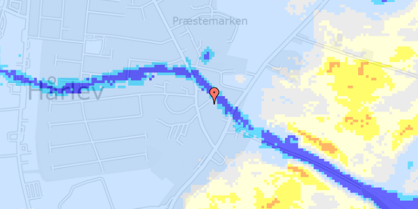 Ekstrem regn på Hårlev Bygade 23B