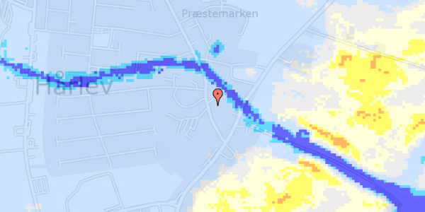 Ekstrem regn på Hårlev Bygade 23C