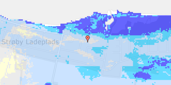 Ekstrem regn på Kystvejen 370