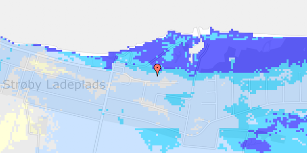 Ekstrem regn på Kystvejen 371