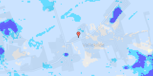 Ekstrem regn på Vallekildevej 140