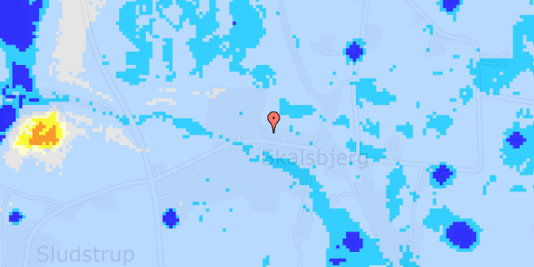 Ekstrem regn på Skalsbjergvej 9A