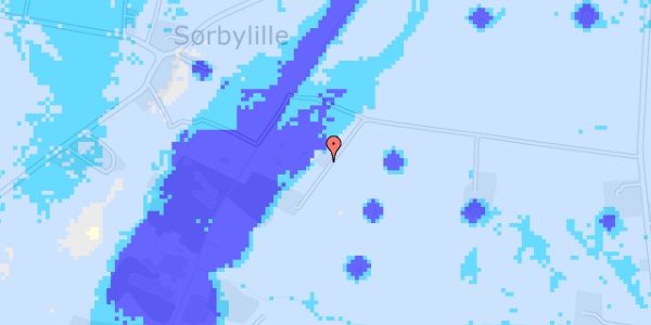 Ekstrem regn på Sørbymagle Mose 2B