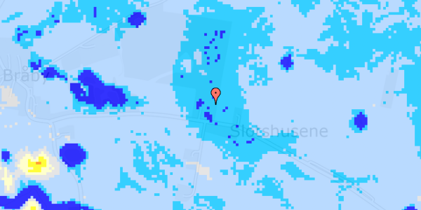 Ekstrem regn på Slotshusvej 7A