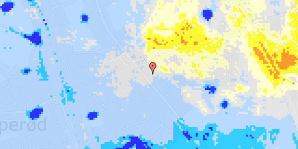 Ekstrem regn på Roskildevej 331