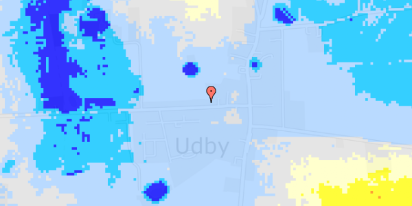 Ekstrem regn på Udby Kirkevej 8