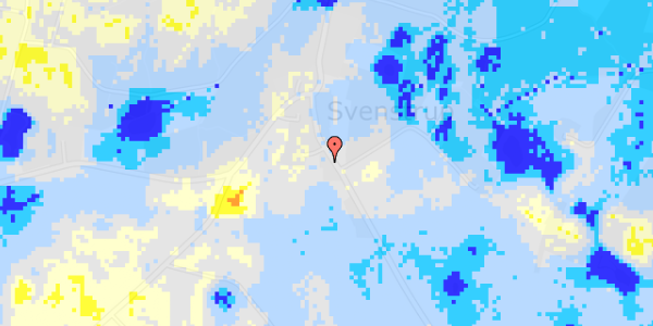 Ekstrem regn på Svenstrupvej 79