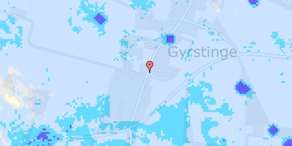 Ekstrem regn på Gyrstinge Bygade 23