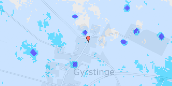 Ekstrem regn på Gyrstinge Bygade 69