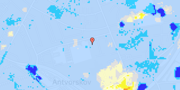 Ekstrem regn på Antvorskov Alle 121