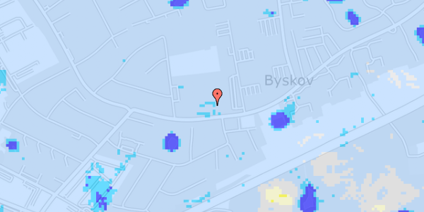 Ekstrem regn på Byskov Alle 7, 1. th