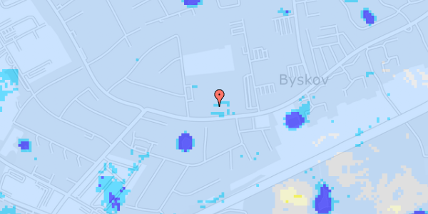 Ekstrem regn på Byskov Alle 13, 1. th