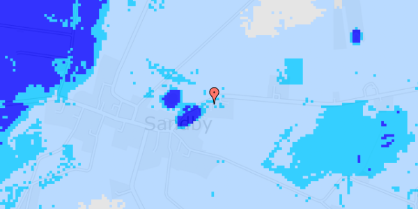 Ekstrem regn på Sandby 34