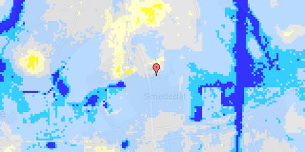 Ekstrem regn på Nykøbingvej 14