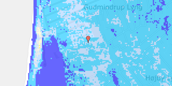 Ekstrem regn på Gudmindrup Skovvej 34