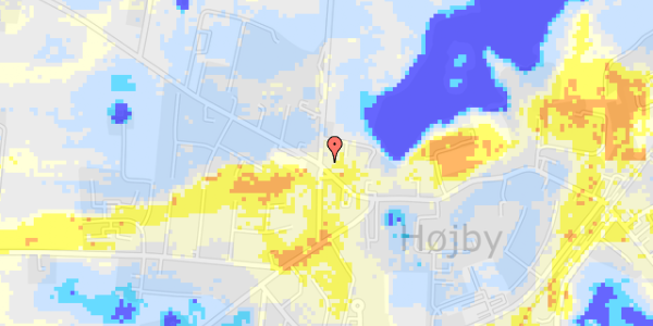 Ekstrem regn på Højby Hovedgade 104