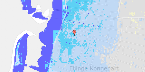 Ekstrem regn på Kongepartens Strandvej 59