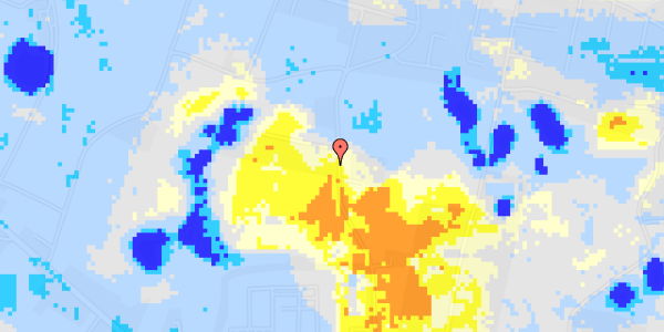 Ekstrem regn på Nordre Strandvej 1