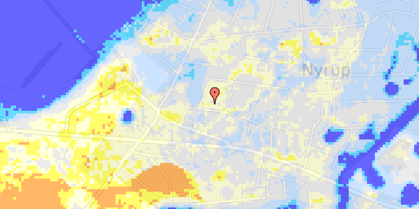 Ekstrem regn på Nyrup Huse 1B