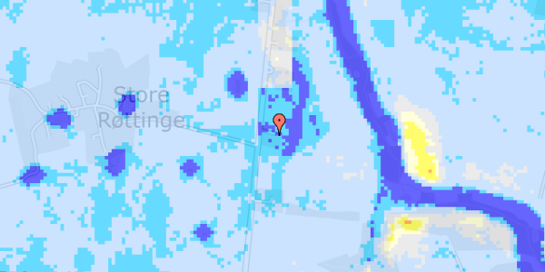 Ekstrem regn på Hovedvejen 103