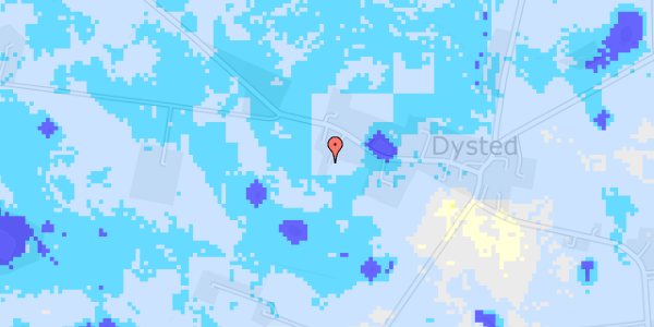 Ekstrem regn på Dystedvej 34