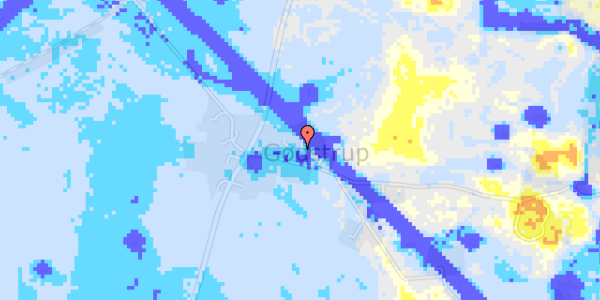 Ekstrem regn på Gødstrup Bygade 3