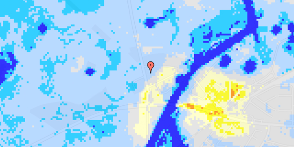 Ekstrem regn på Holmegaardsvej 83