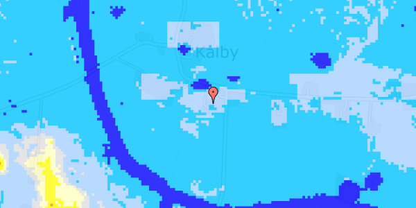 Ekstrem regn på Kalbyvej 12