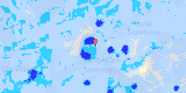 Ekstrem regn på Langebæk Stationsvej 19