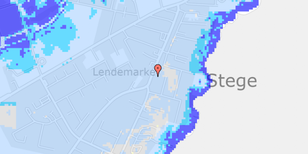 Ekstrem regn på Lendemark Hovedgade 48B