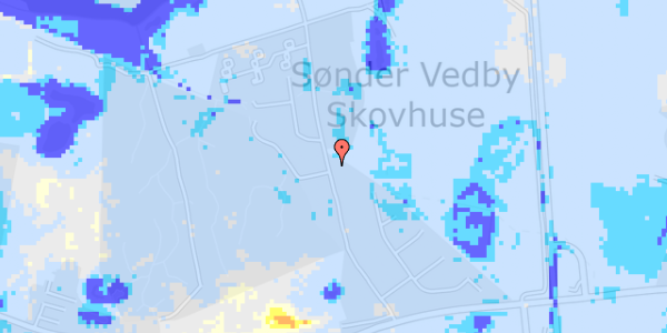 Ekstrem regn på Sdr.Vedby Skovvej 36