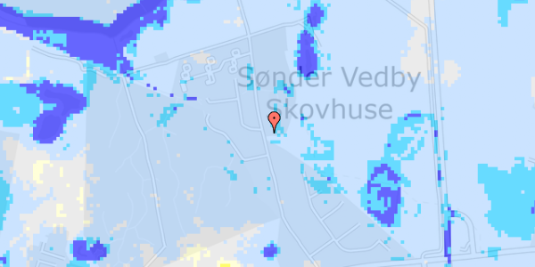 Ekstrem regn på Sdr.Vedby Skovvej 42