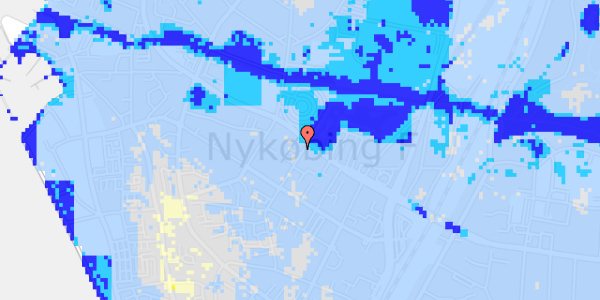 Ekstrem regn på Skolegade 35, 1. th