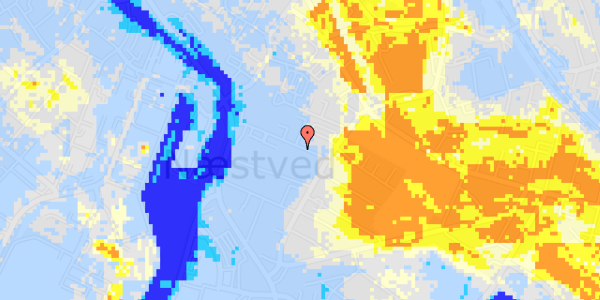 Ekstrem regn på Brandtsgade 22, st. tv