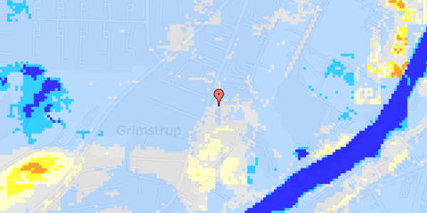 Ekstrem regn på Grimstrupvej 107