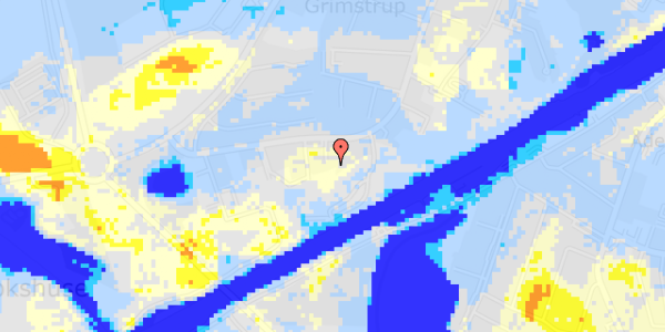 Ekstrem regn på Grimstrupvej 165A