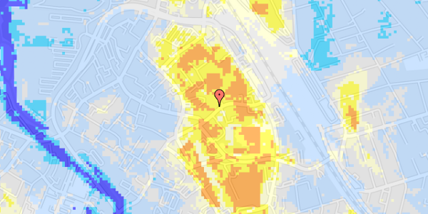 Ekstrem regn på Jernbanegade 13, 1. th