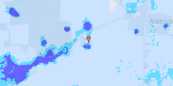 Ekstrem regn på Alstrup Skovvej 39