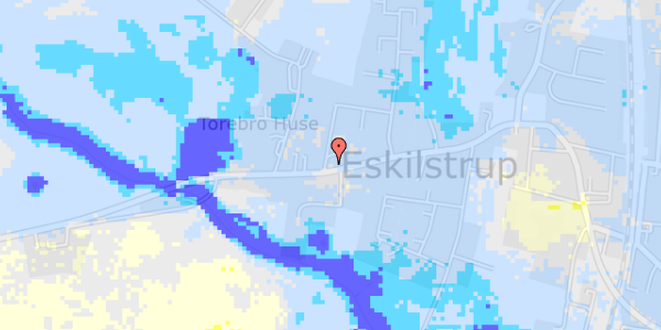 Ekstrem regn på Eskilstrup Vestergade 56