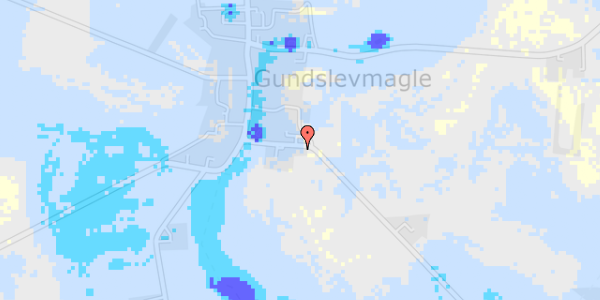 Ekstrem regn på Gundslevmagle Skovvej 4