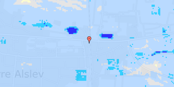 Ekstrem regn på Nr Alslev Jernbanegade 14