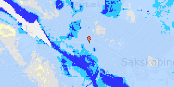 Ekstrem regn på Nykøbingvej 34, 1. tv