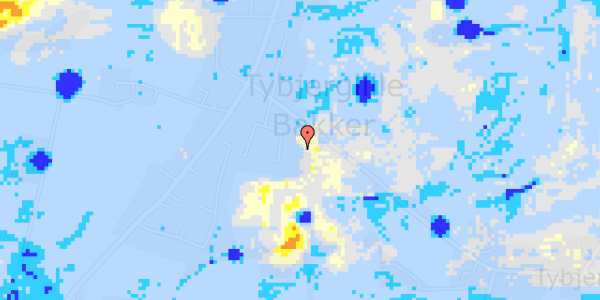 Ekstrem regn på Tybjerglillevej 16