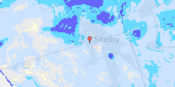 Ekstrem regn på Skelby Møllevej 1