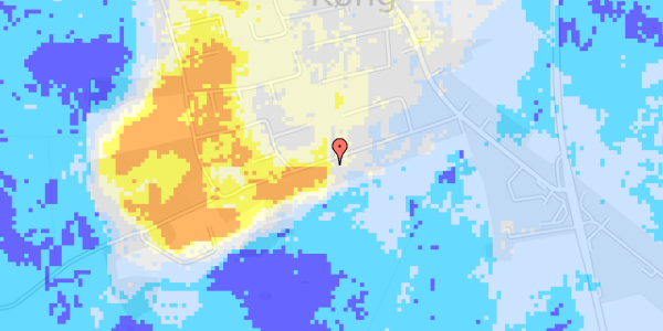 Ekstrem regn på Køng Møllevej 29