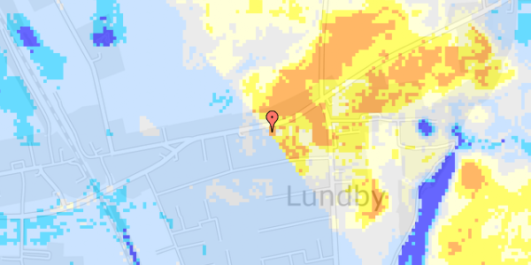 Ekstrem regn på Lundby Hovedgade 102