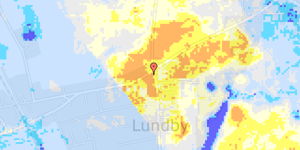 Ekstrem regn på Lundby Hovedgade 110